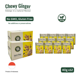 Chewy Ginger Candy (40gx6) – Vegan, Non-GMO, Gluten-Free | Natural Ginger Snack & Instant Ginger Tea
