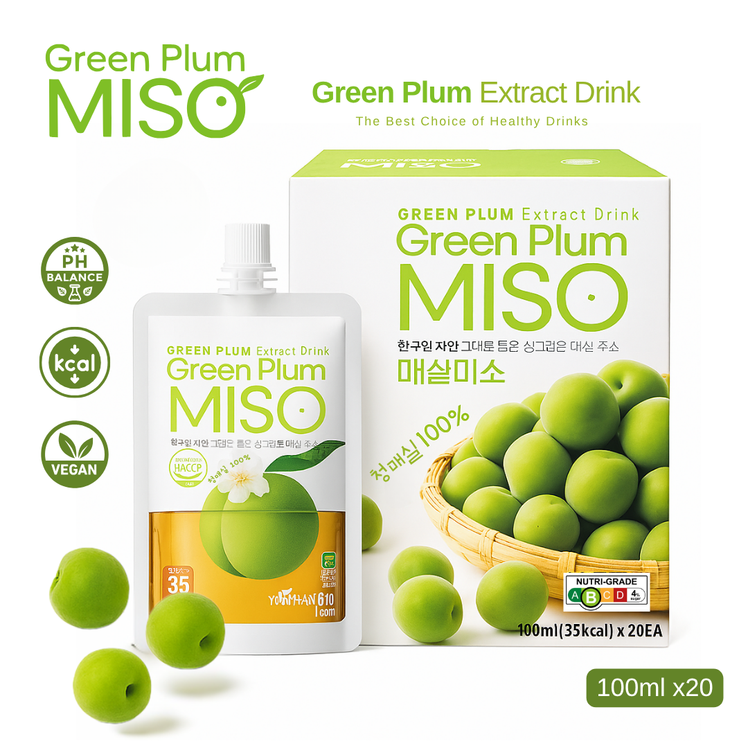 MG Miso Green Plum Extract Drink Korean PH Balance Green Plum Juice 100ml x20s