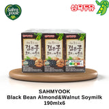 SAHMYOOK Black Bean Almond & Walnut Soymilk 190mlx6