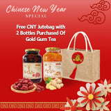 GOLD Gum Tea Honey Tea Set of 2 in Jute Bag