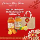 GOLD Gum Tea Honey Tea Set of 2 in Jute Bag