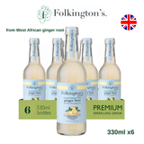 Folkington's Sparkling Pink Lemonade Elderflower Pressé Hot Ginger Beer UK Sparkling 330ml