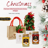 A Christmas Gift Set GOLD Korean Pure Honey 500g x2 Acacia & Wildflower Honey