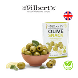 Mr Filbert Olive Snack Vegan Freshly Marinated Olives with Lemon Oregano Chilli Black Pepper 50g