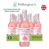 Folkington's Sparkling Pink Lemonade Elderflower Pressé Hot Ginger Beer UK Sparkling 330ml