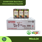 SAHMYOOK Black Bean Almond & Walnut Korean Soy Milk 190mlx24 High Calcium High Fiber